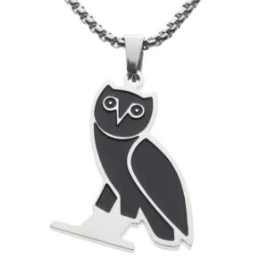 The Weeknd Drake owl Hip Hop Rapper Pendant Chain Necklace