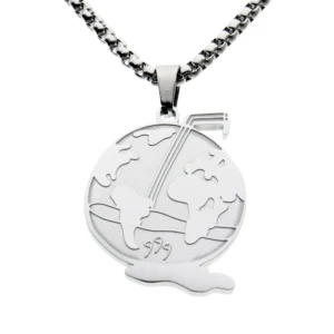 Juice Wrld 999 Earth Hip Hop Rap Pendant Chain Necklace